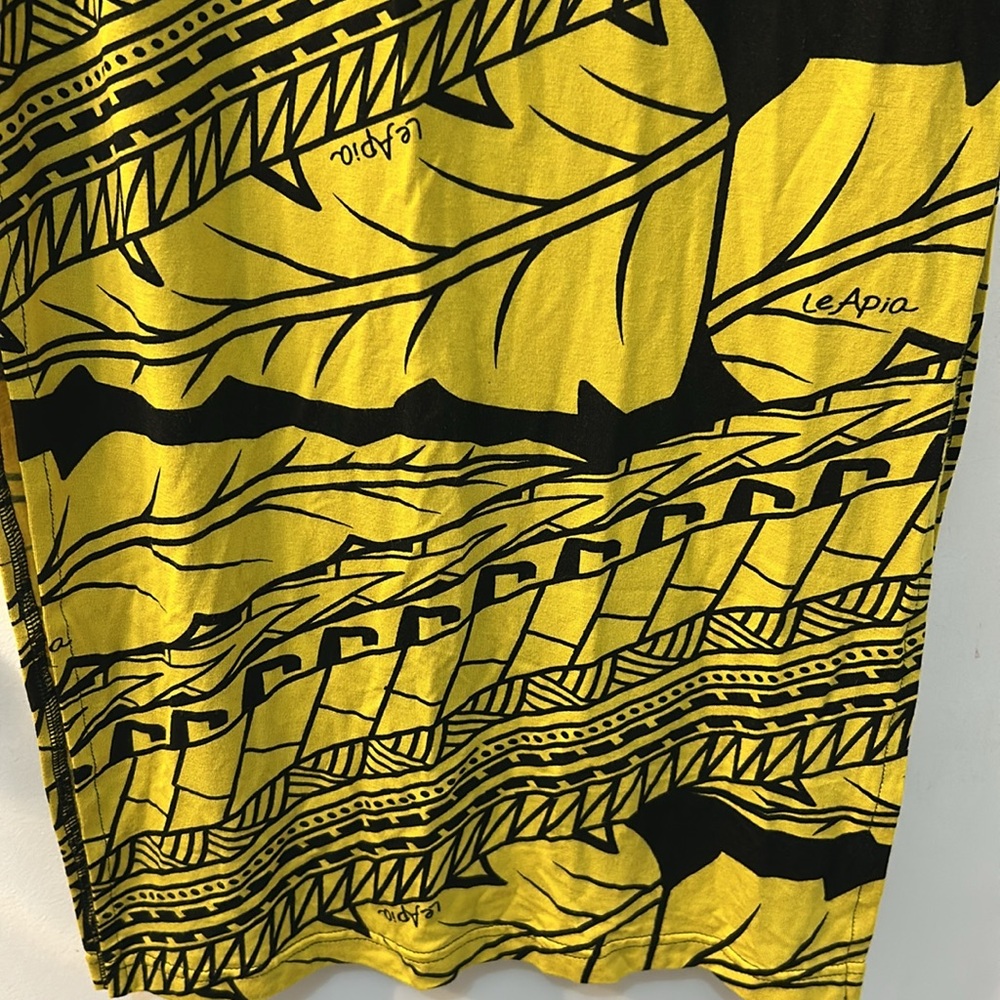 Missing Polynesia Yellow And Black Patterned Maxi… - image 4